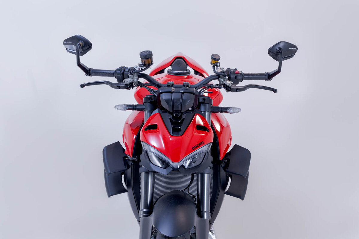 SW-Motech Lenkerendenspiegel | Streetfighter V4/S (22-), Svart-/Vitpilen 801.