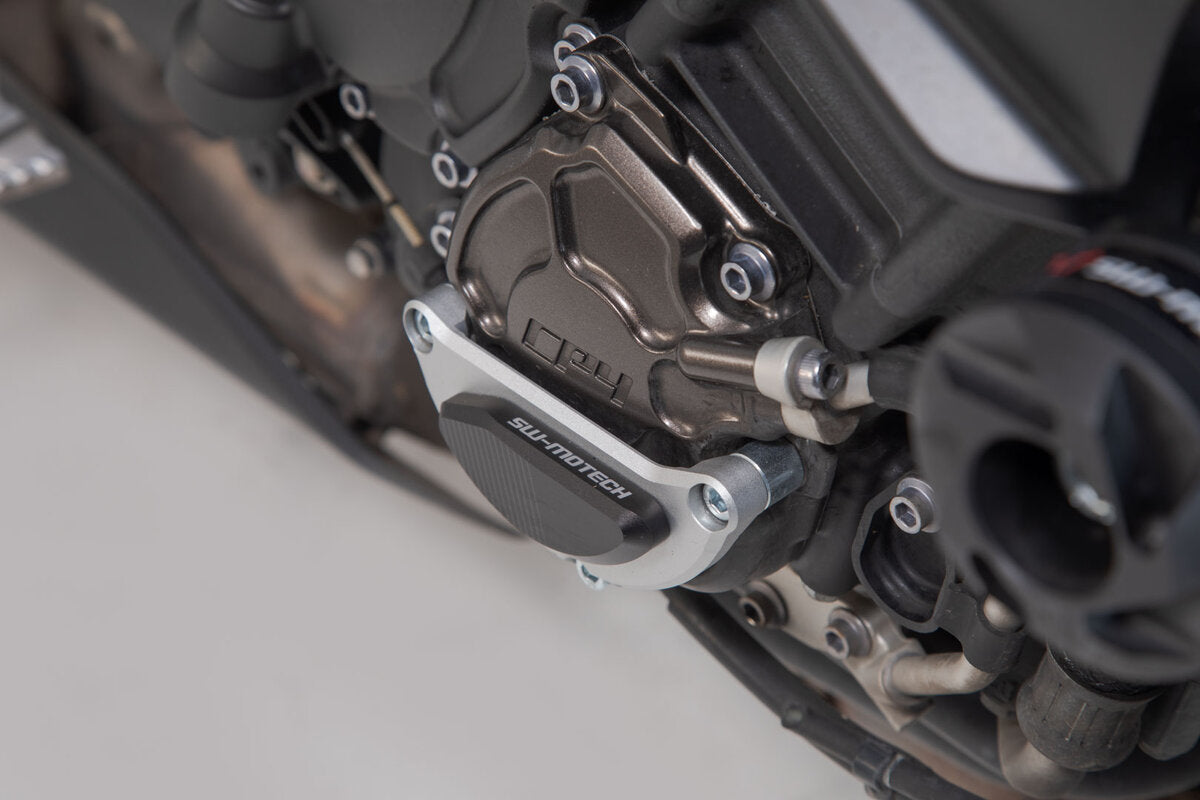 SW-Motech Motorgehäusedeckel-Schutz | Schwarz/Silbern. Yamaha MT-10 / SP (16-).
