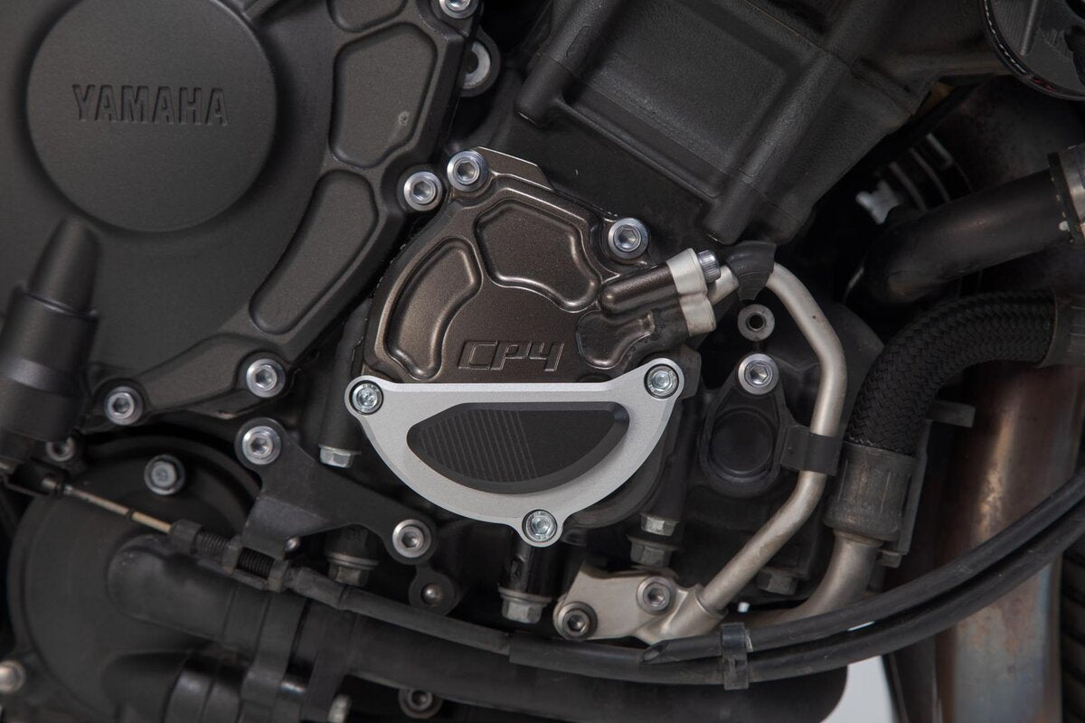 SW-Motech Motorgehäusedeckel-Schutz | Schwarz/Silbern. Yamaha MT-10 / SP (16-).