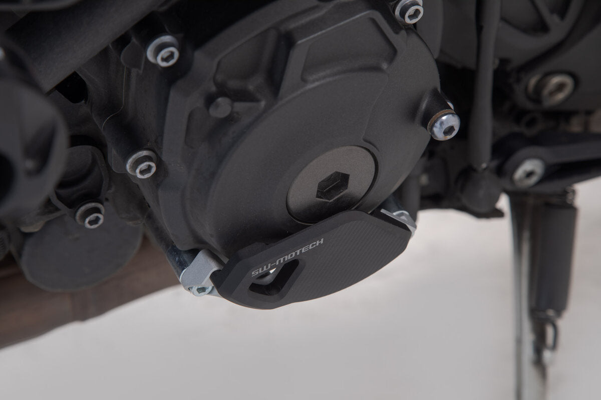 SW-Motech Motorgehäusedeckel-Schutz | Schwarz/Silbern. Yamaha MT-10 / SP (16-).