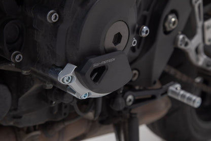 SW-Motech Motorgehäusedeckel-Schutz | Schwarz/Silbern. Yamaha MT-10 / SP (16-).