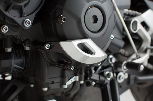 SW-Motech Motorgehäusedeckel-Schutz | Schwarz/Silbern. MT09/Tracer,Tracer900/GT,XSR900.