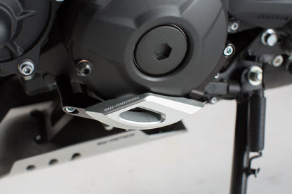 SW-Motech Motorgehäusedeckel-Schutz | Schwarz/Silbern. MT09/Tracer,Tracer900/GT,XSR900.