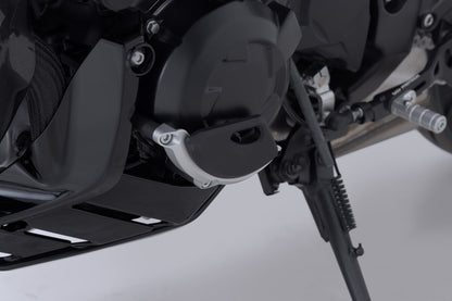 SW-Motech Motorgehäusedeckel-Schutz | Schwarz/Silbern. Kawasaki Z1100 / SE (25-).