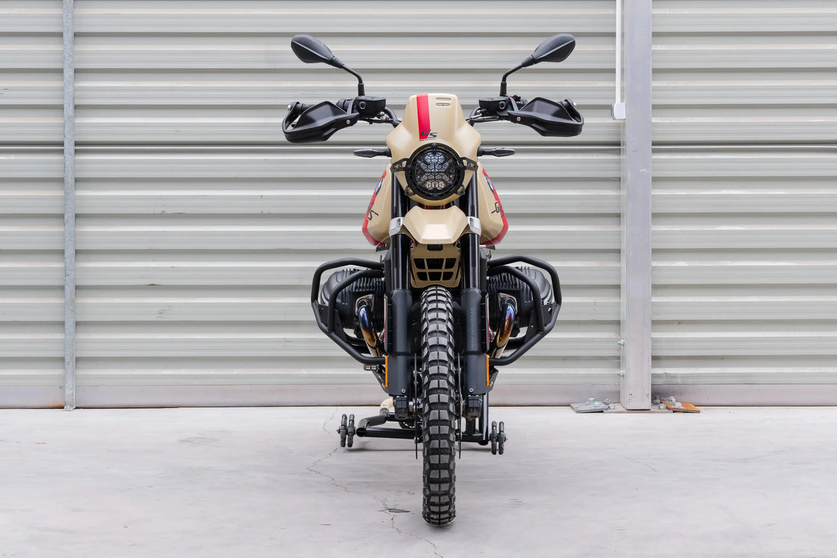 Protezione faro Yakk EXP | rimovibile | nero | adatto per modelli BMW R12 G/S (2024-2026)