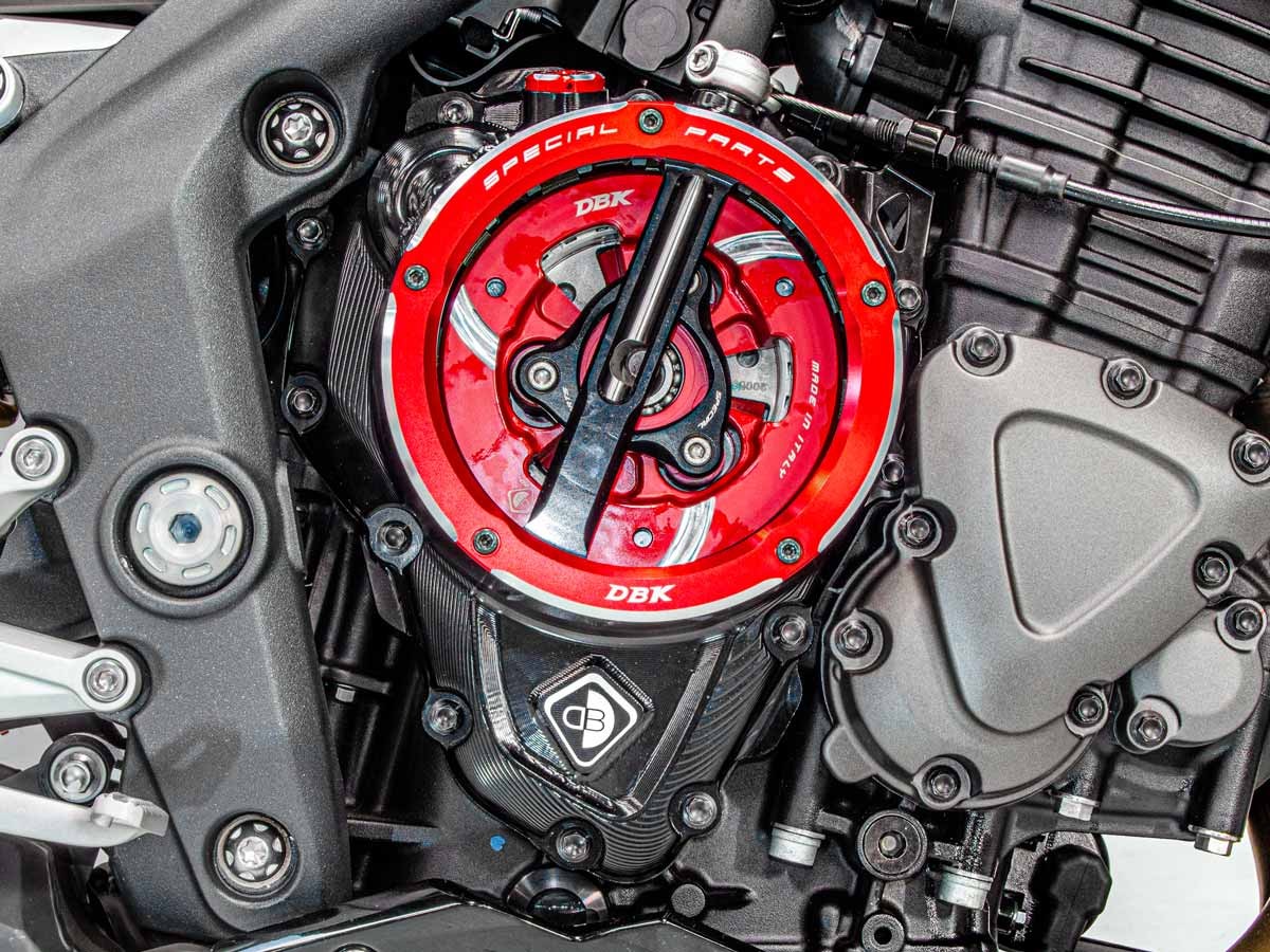 DBK Special Parts | PSF07 - Triumph | BLACK | DRUCKPLATTENABDECKUNG | passend für Triumph Speed Triple 1200 RR/RS - Modelle (2021-2024)