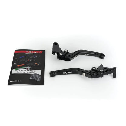Raximo Dark Line | SET | Hebel - Lever Guards & Fußrasten - Set | Schwarz | mit ABE | passend für Kawasaki Z900 - Modelle (2025-2026)