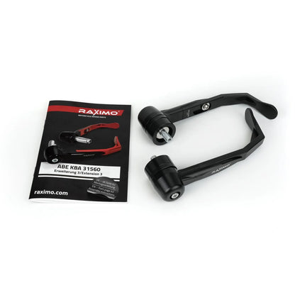 Raximo Dark Line | SET | Hebel - Lever Guards & Fußrasten - Set | Schwarz | mit ABE | passend für Kawasaki Z900 - Modelle (2025-2026)