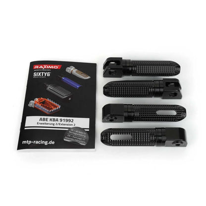 Raximo Dark Line | SET | Hebel - Lever Guards & Fußrasten - Set | Schwarz | mit ABE | passend für Kawasaki Z900 - Modelle (2025-2026)