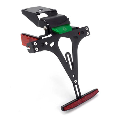 Raximo Kennzeichenhalter | inkl. CNC gefräste Kennzeichenbeleuchtung mit E-Nummer | passend für Kawasaki Z650 - Modelle (2017-2025)