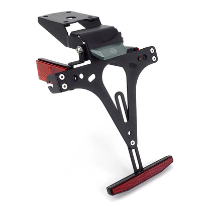 Raximo Kennzeichenhalter | inkl. CNC gefräste Kennzeichenbeleuchtung mit E-Nummer | passend für Kawasaki Z650 - Modelle (2017-2025)
