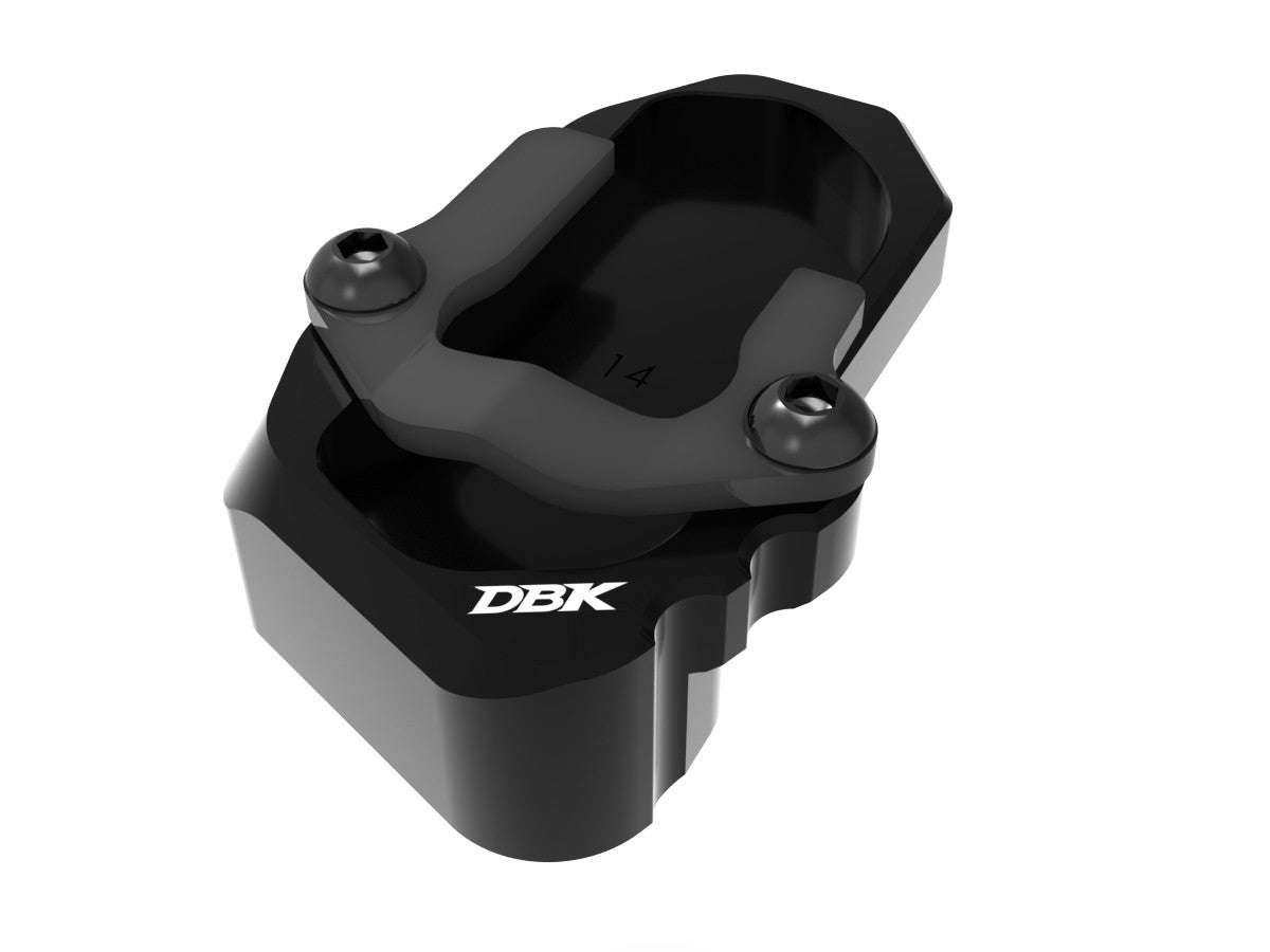 DBK Special Parts | BAC14 - BMW | SCHWARZ | Erhöhter Seitenständerfuß 18 mm | passend für BMW R 1300 GS / Adventure - Modelle (2025-2026)