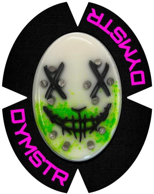 DymoStar JOKER FACE MOUTH COLOR | Funken Knieschleifer mit Titan | Grün Pink