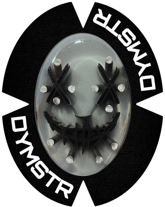 DymoStar JOKER FACE CRYSTAL CLEAR | Funken Knieschleifer mit Titan | Schwarz