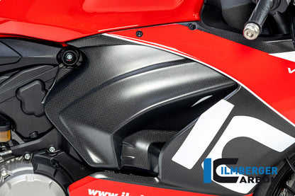 Ilmberger Carbon Abdeckung unterm Rahmen | rechts | matt | passend für Ducati Panigale V2 - Modelle (2020-2024)