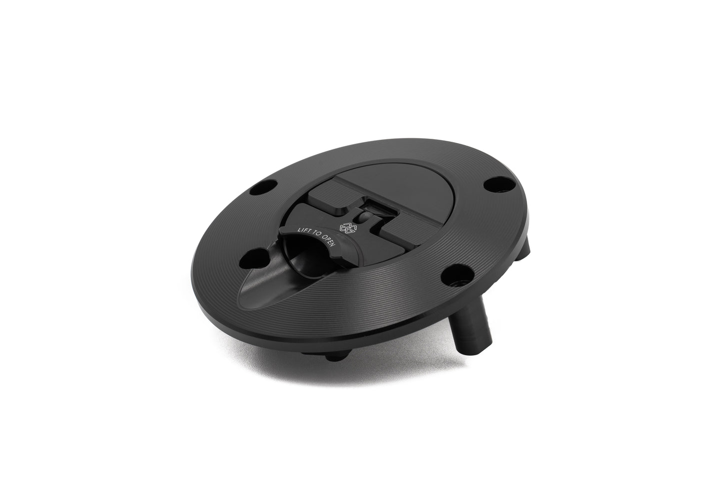Gilles Tooling FCAP2 Quick-Release Tankdeckel | schwarz/schwarz | eintragungsfrei | passend für Triumph Street Triple 765 RS (H801) - Modelle (2023 - )