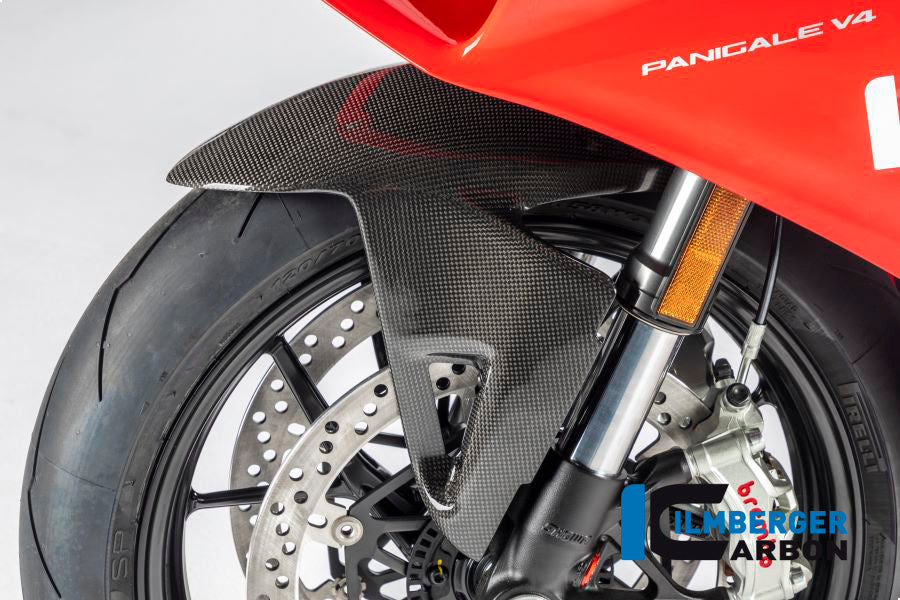 Ilmberger Carbon Kotflügel | vorne | glanz | passend für Ducati Panigale V2 / V4 / R / S & Streetfighter V2 / V4 - Modelle