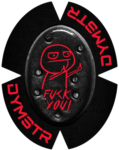 DymoStar MEME FACE | Funken Knieschleifer mit Titan | Schwarz Metallic Rot