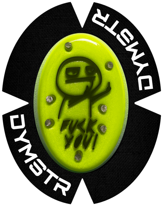 DymoStar MEME FACE | Funken Knieschleifer mit Titan | Neon Gelb