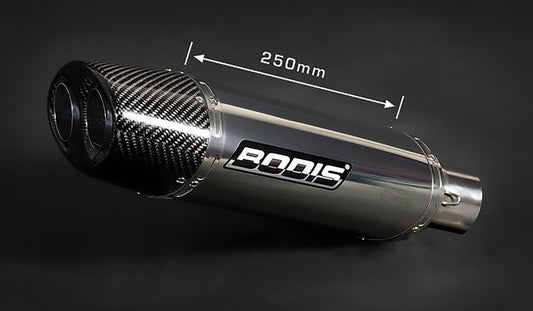 Bodis OVAL Q1 Slip-On | mit E-Nummer | Edelstahl | passend für Honda CBR 600 RR - Modelle (2003-2004)