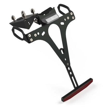 Raximo Kennzeichenhalter | inkl. CNC gefräste Kennzeichenbeleuchtung mit E-Nummer | passend für Kawasaki Z1100 / SE - Modelle (2026)