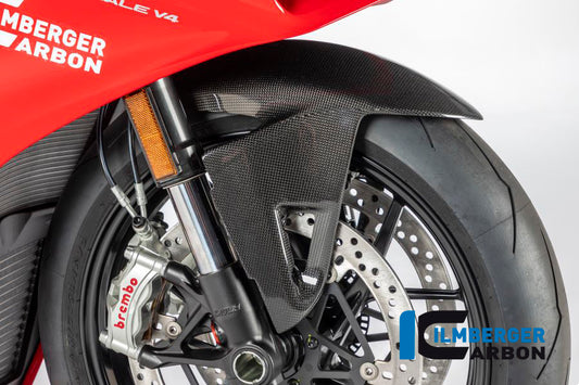 Ilmberger Carbon Kotflügel | vorne | glanz | passend für Ducati Panigale V2 / V4 / R / S & Streetfighter V2 / V4 - Modelle