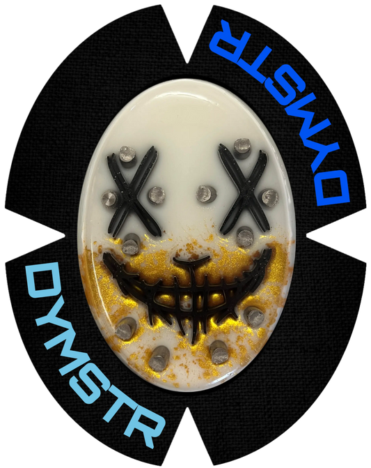 DymoStar JOKER FACE MOUTH COLOR | Funken Knieschleifer mit Titan | Blau Gold