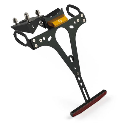Raximo Kennzeichenhalter | inkl. CNC gefräste Kennzeichenbeleuchtung mit E-Nummer | passend für Kawasaki Z1100 / SE - Modelle (2026)