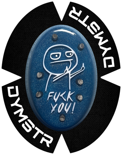 DymoStar MEME FACE | Funken Knieschleifer mit Titan | Metallic Blau