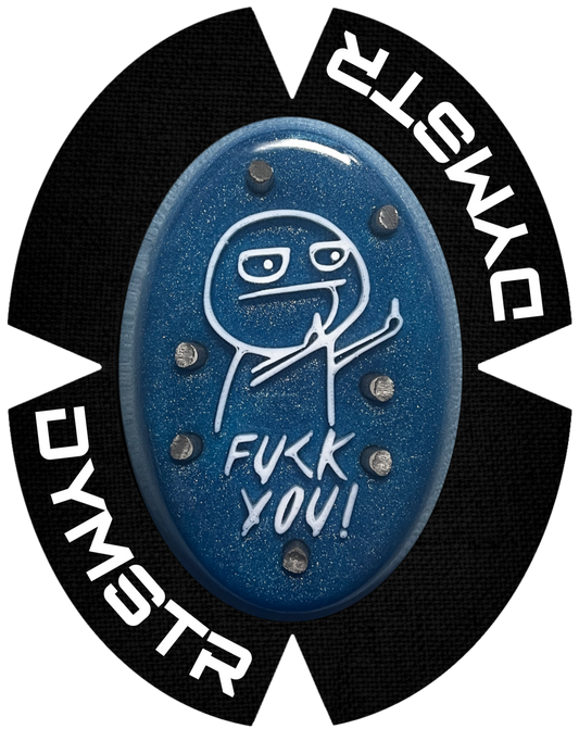 DymoStar MEME FACE | Funken Knieschleifer mit Titan | Metallic Blau