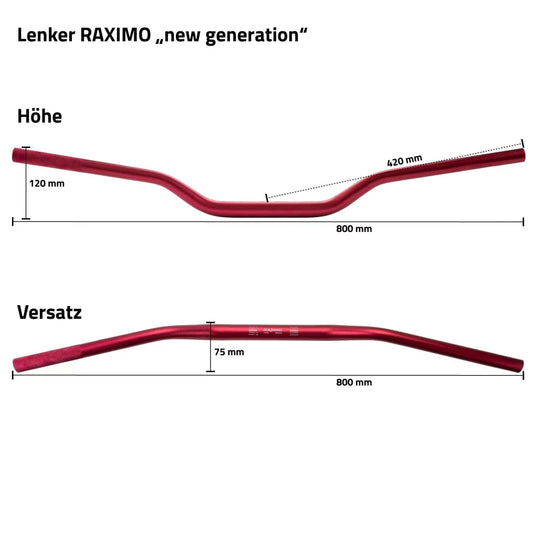 Raximo NewGen Alu Lenker | mit ABE | 28,6mm konisch | passend für Honda XL750 Transalp (RD16) - Modelle (2023-2024)