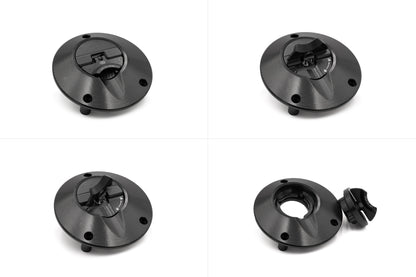 Gilles Tooling FCAP2 Quick-Release Tankdeckel | schwarz/schwarz | eintragungsfrei | passend für Triumph Street Triple 765 RS (H801) - Modelle (2023 - )