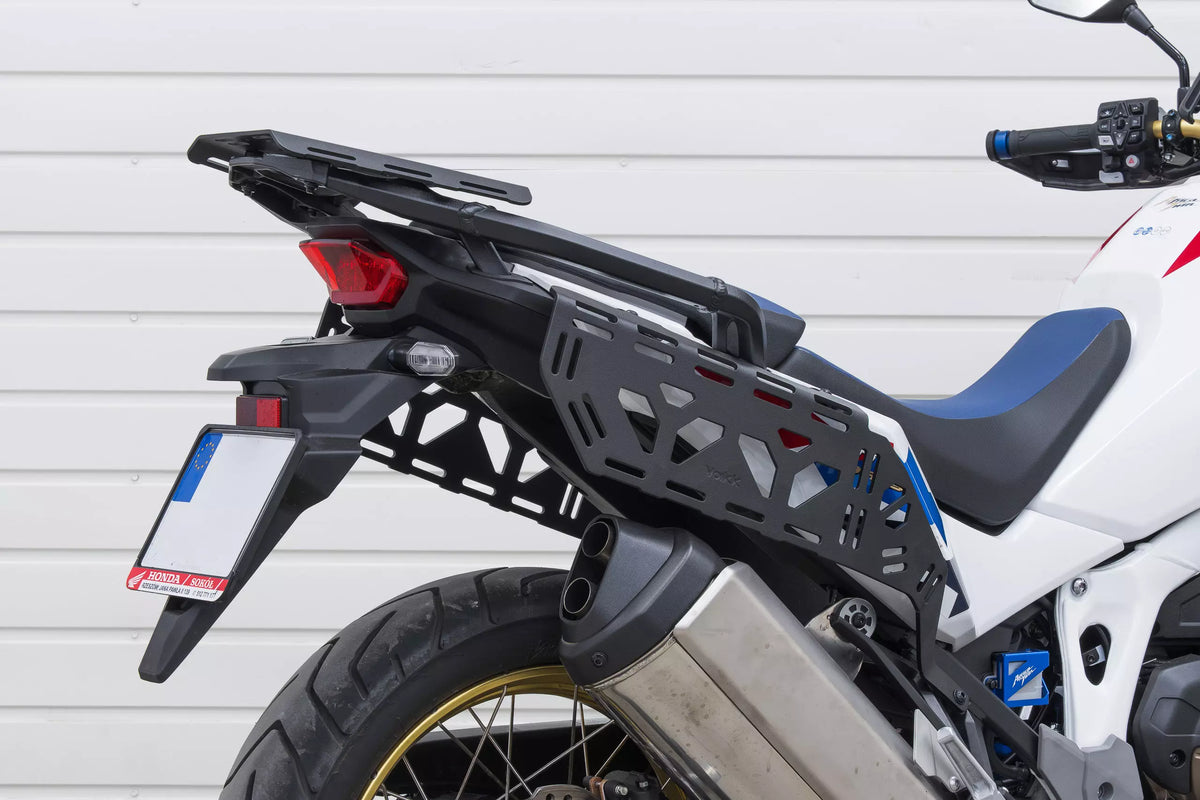 Supporto per valigie laterali / borse laterali Yakk EXP | nero | adatto per modelli Honda CRF 1100 Africa Twin (2020-2025)