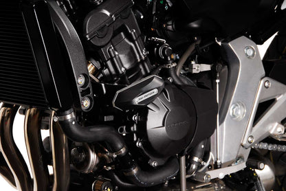 SW-Motech Sturzpad-Kit | Schwarz. Honda CB600F (07-13), CBF600 S/N (08-09).