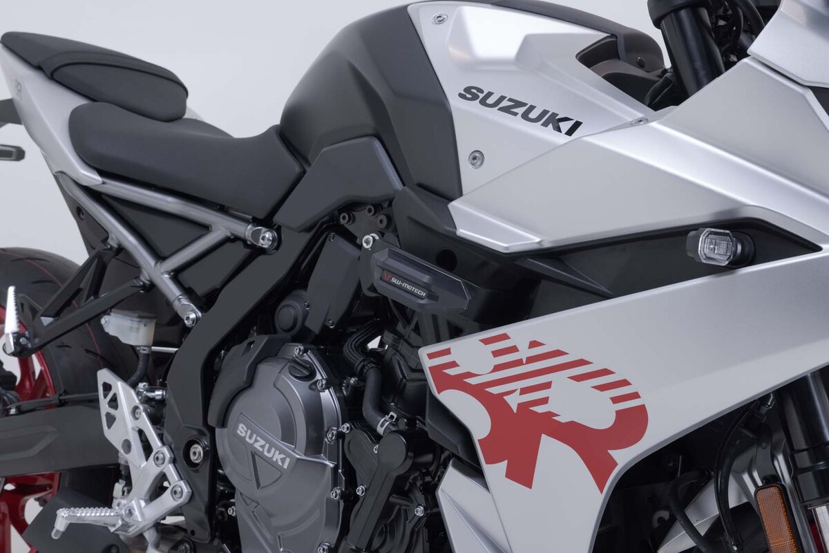 SW-Motech Sturzpad-Kit | Schwarz. Suzuki GSX-8R (22-).