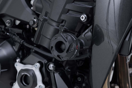 SW-Motech Sturzpad-Kit | Schwarz. Kawasaki Z900-Modelle (25-26).