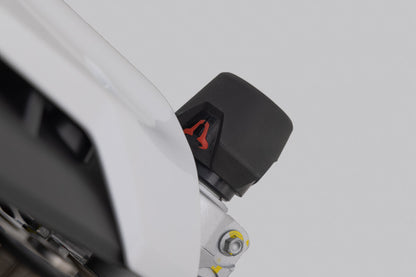 SW-Motech Sturzpad-Kit für Vorderachse | Schwarz. Moto Guzzi V100 Mandello/S, V85/TT/Strad.