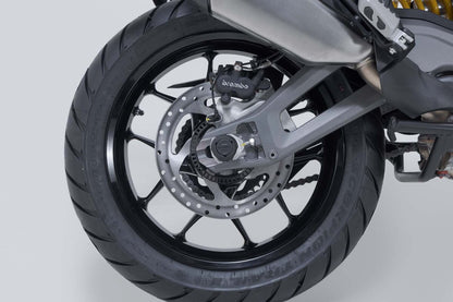 SW-Motech Sturzpad-Kit für Hinterachse | Schwarz. Ducati Multistrada V2 / V2 S (24-).