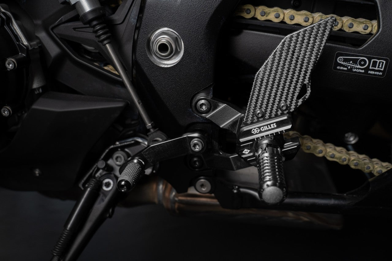 Gilles Fußrastenanlage VCR38GT2 | verstellbar | BLACK | passend für BMW S 1000 XR / M 1000 XR - Modelle (2020-2025)