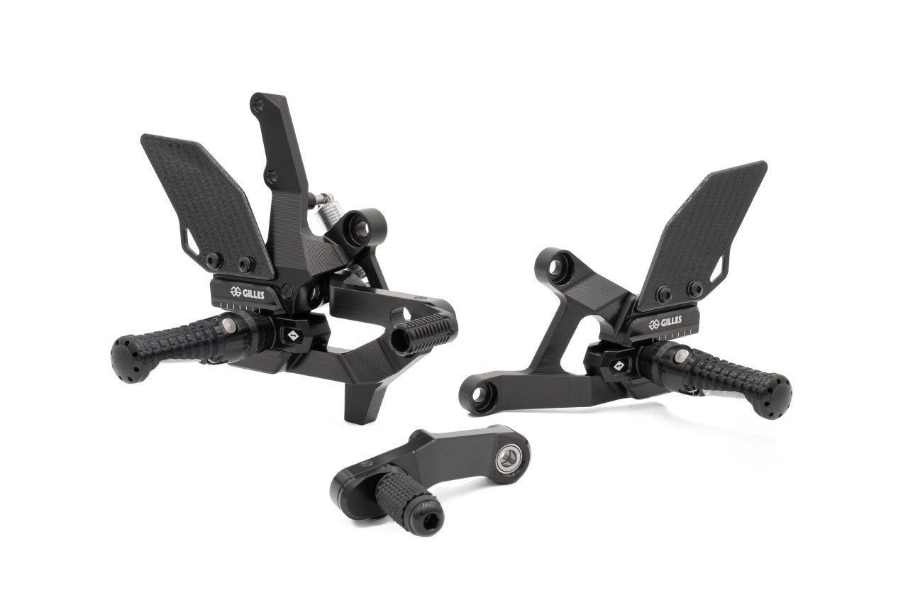 Gilles Fußrastenanlage VCR38GT2 | verstellbar | BLACK | passend für BMW S 1000 XR / M 1000 XR - Modelle (2020-2025)